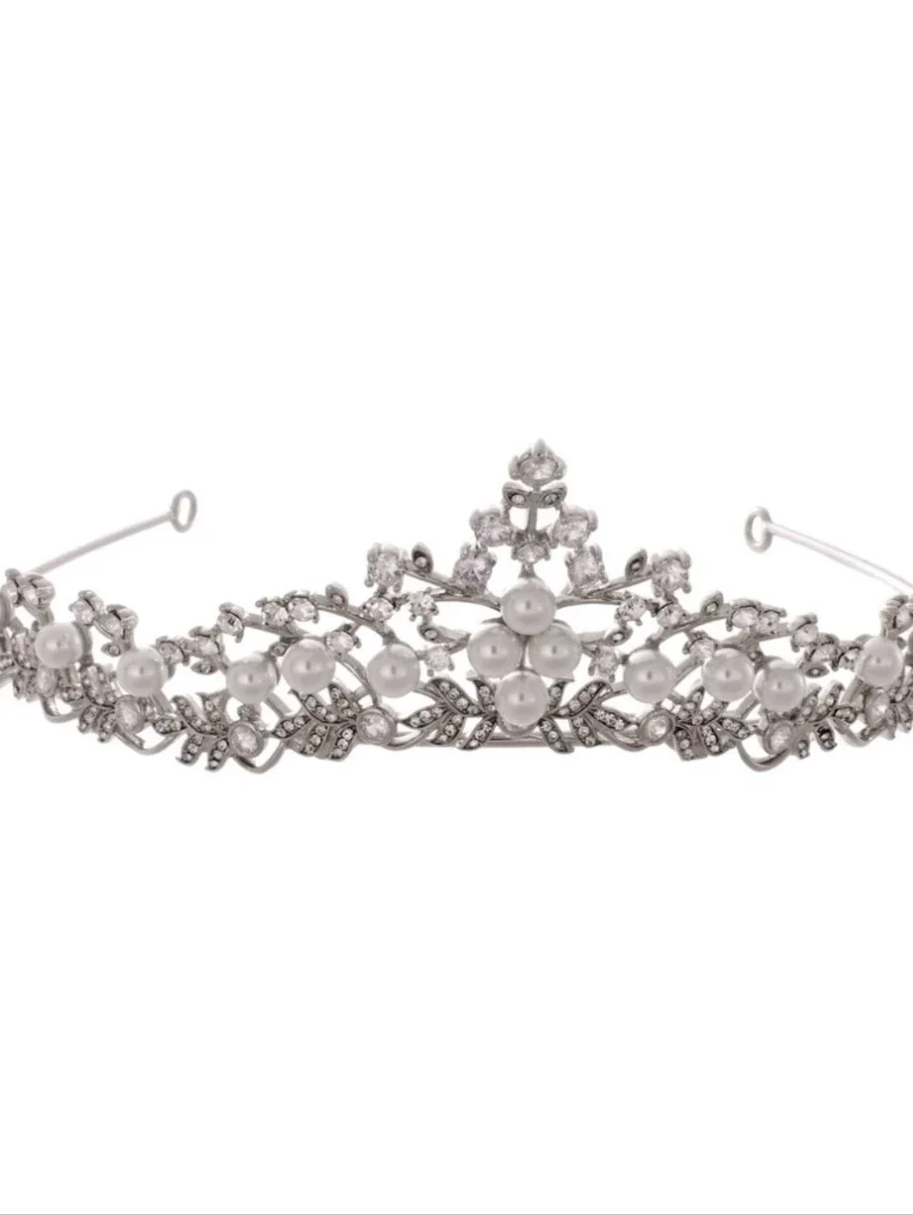 Believe by Brilliance Fine Silver Plated Special Occasion Tiara with Genuine Cub